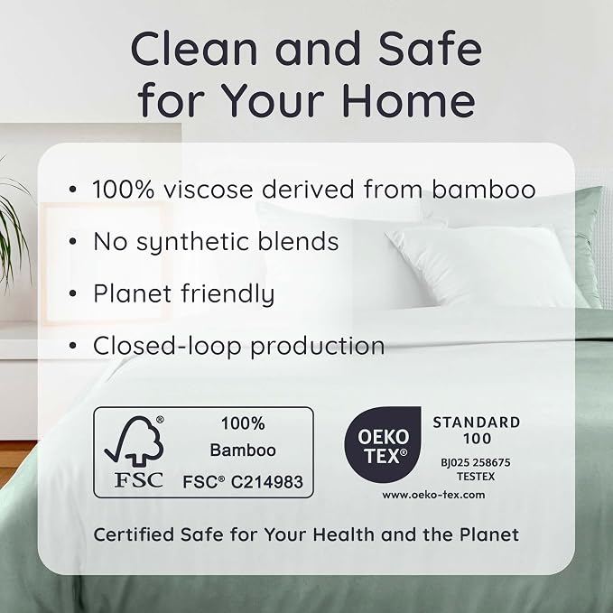 Bambaw 100% Viscose Derived from Bamboo Full Fitted Sheet Only, Soft & Cooling - Image 6
