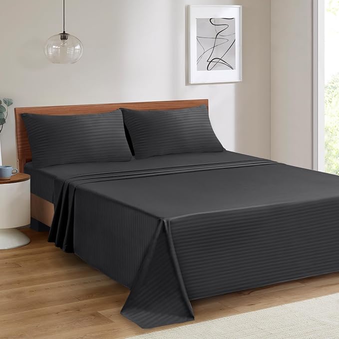 Mejoroom Striped Queen Size Sheet Set - Image 5