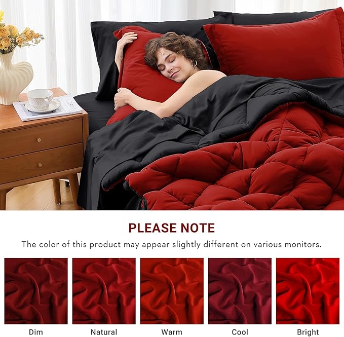 MUXHOMO 5 Pieces Twin XL Comforter Set, Reversible Bed in a Bag Twin XL Size - Image 4