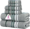 CASA COPENHAGEN Exotic 6Pcs 100% Egyptian Cotton Designer Towels Gift Set- Pine by CASACOPENHAGEN