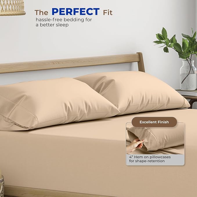 Thread Spread 100% Egyptian Cotton King Size Pillow Cases Set of 2 - Image 4