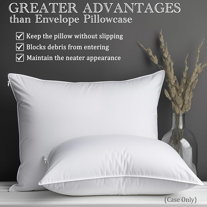 Precoco Pillow Cases King Size-100% Cotton Pillowcase Covers - Image 2