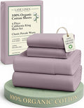 LANE LINEN 100% Organic Cotton Cal King Size Bed Sheets, Sustainably Produced by LaneLinen