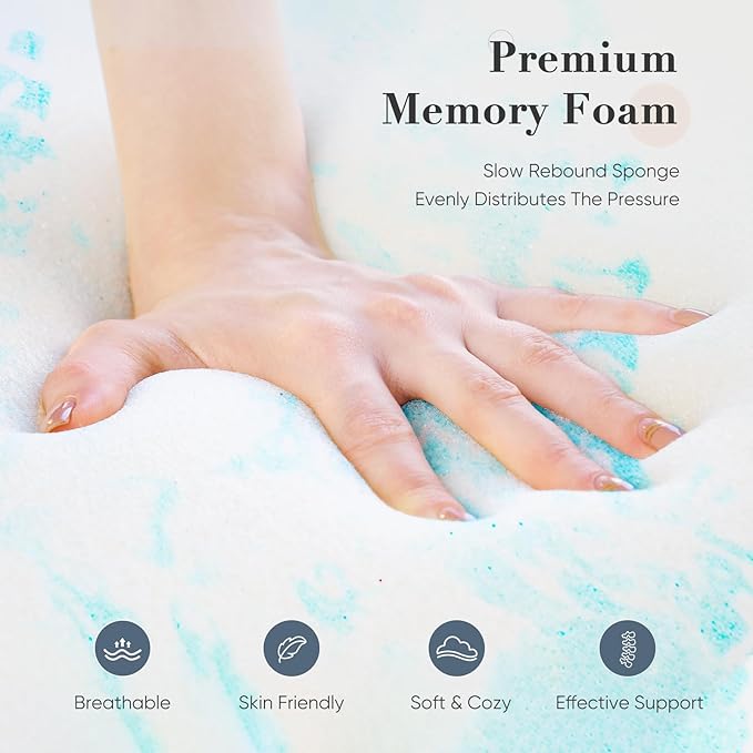 DUMOS Mattress Toppers Memory Foam Full Size, 2 Inch Thick Bed Topper Pad - Image 4