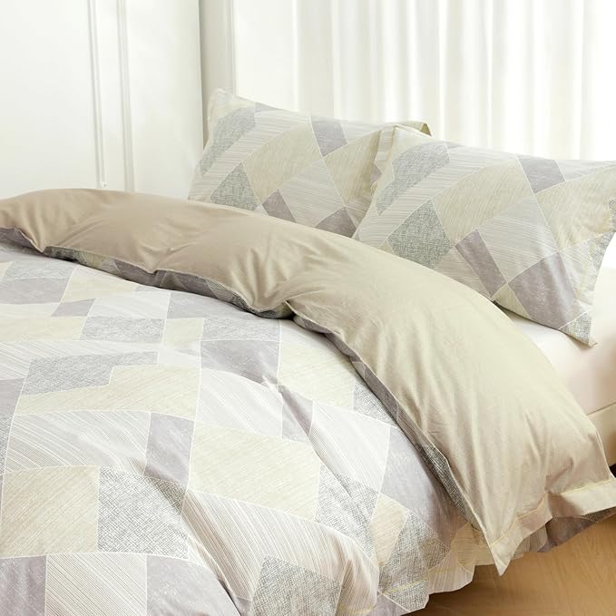 OAITE Duvet Cover Set Queen Size Floral Pattern Ultra Soft 100% Cotton Duvet - Image 2