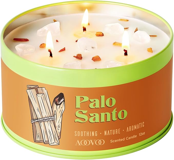 AOOVOO Palo Santo Candle for Meditation & Cleansing by AOOVOO