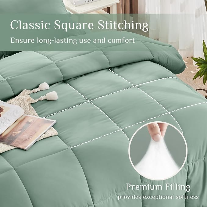 JOLLYVOGUE California King Comforter Set, Ultra-Soft Bed in a Bag Cal King Size - Image 3