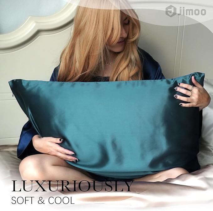 100% Mulberry Silk Pillowcase for Hair and Skin, 22 Momme Pure Natural Silk - Image 2