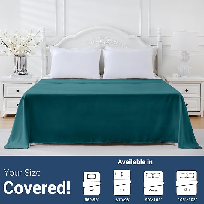 Bulk Twin Flat Sheets Only, 6 Pack Quick Sort Top Bed Sheet, Color-Coded Label - Image 5