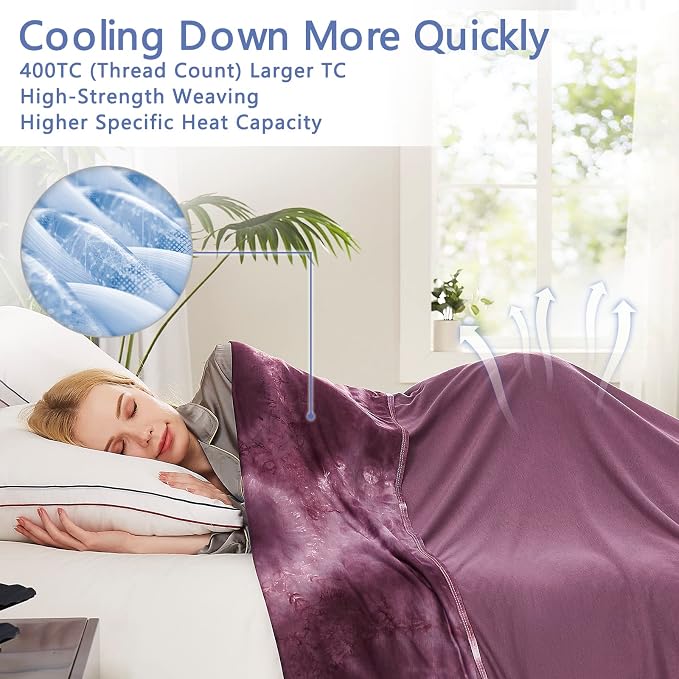 Topcee Cooling Blanket for Hot Sleepers, Absorbs Heat to Keep Body Cool for - Image 4