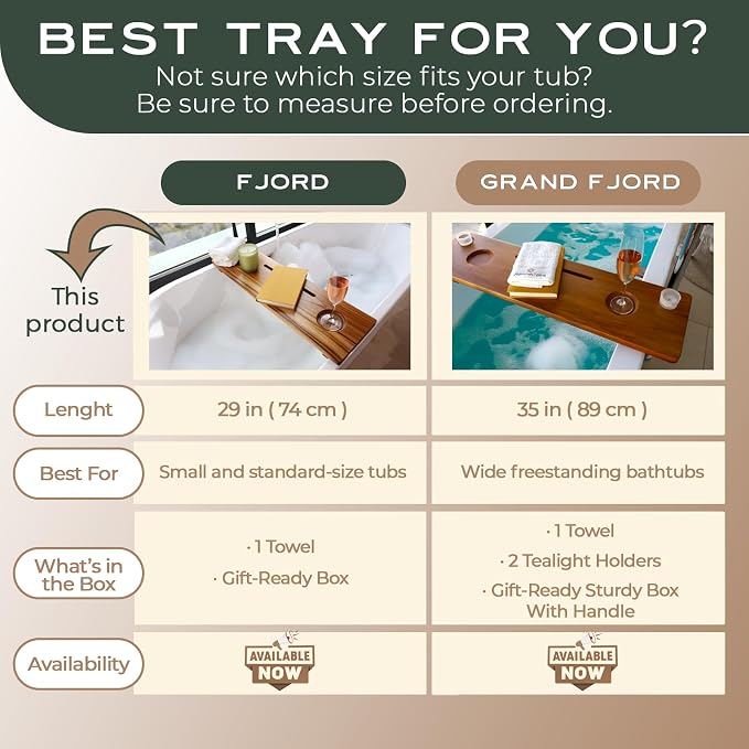 Teak Bathtub Tray for Tub 29” | Bath Tub Tray Wood for Small Tubs, Bath Tray - Image 7