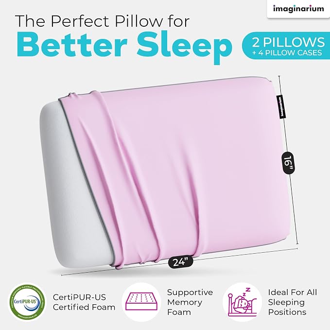 Imaginarium 2 Pack Memory Foam Pillows - Image 2