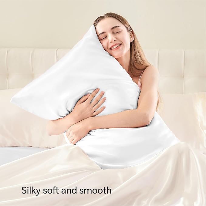 BEDELITE Satin Pillowcase with Zipper, Super Soft and Cooling Similar to Silk - Image 2