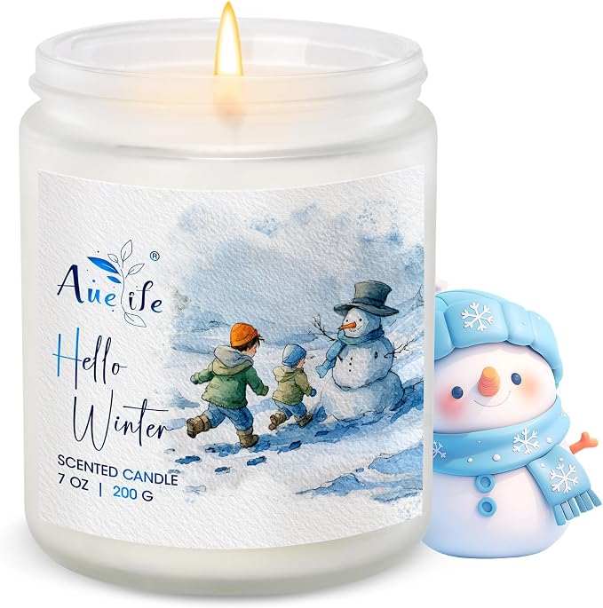 Hello Winter Candle | Fresh Citrus & Jasmine Scented Soy Candles by Auelife