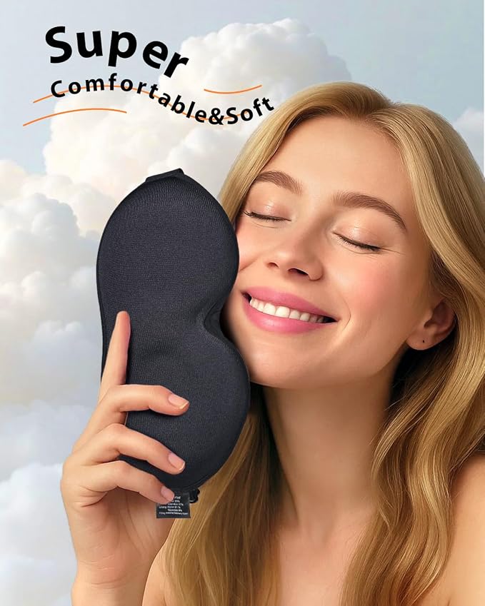 MABAO Weighted Eye Mask for Sleeping, Memory Foam Gentle Pressure Relief - Image 8