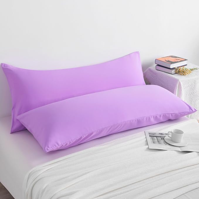 NTBAY Body Pillow Cases Set, 2 Pack Brushed Microfiber 20x54 Inches, Stain - Image 2