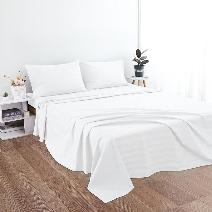 2-Pack Cotton Cal King Flat Sheet Only, 600 Thread Count 100% Egyptian Cotton - Image 5