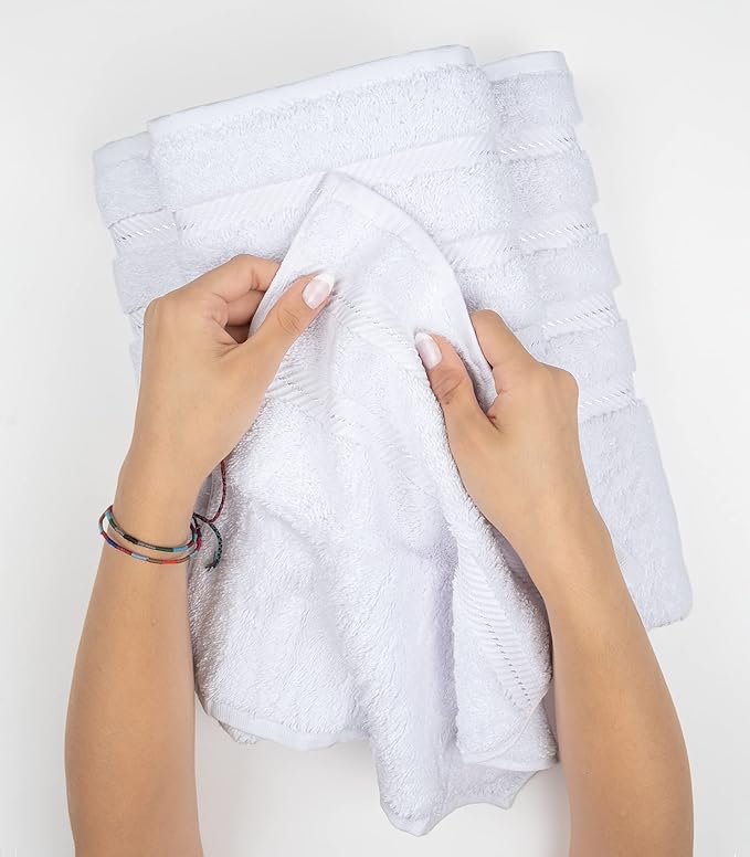 American Soft Linen Luxury 4 Piece Bath Towel Set, 600 GSM 100% Cotton Turkish - Image 5