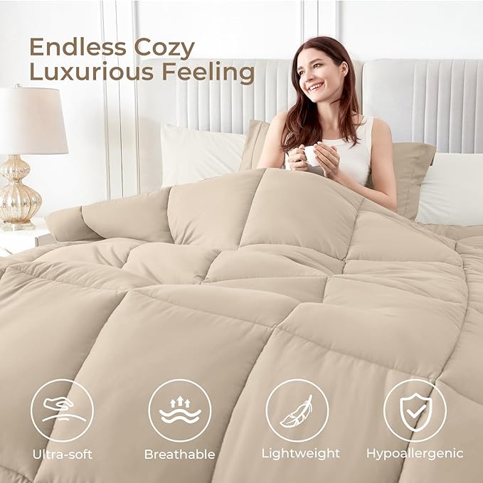 Sasttie King Size Comforter Set, 7 Pieces Reversible Bed in a Bag King - Image 2