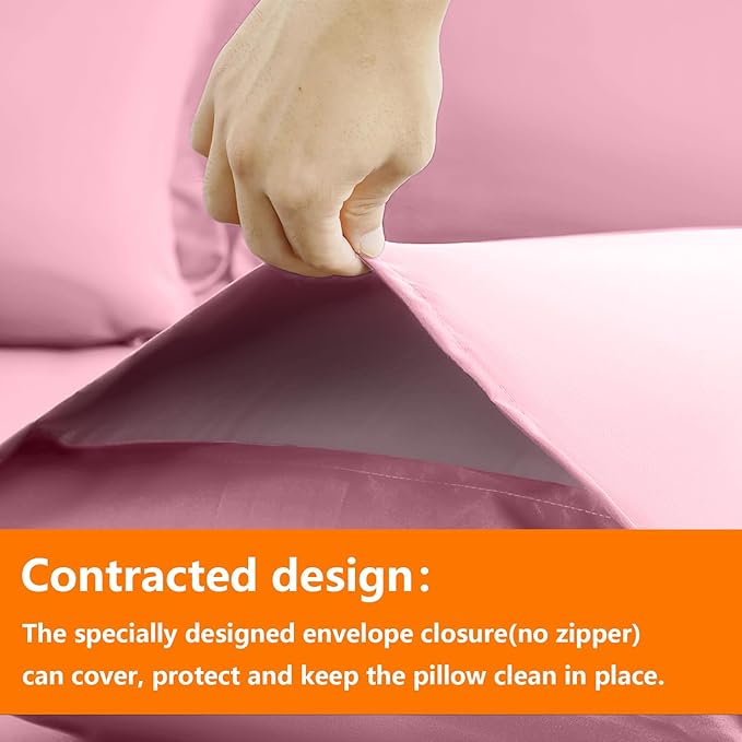 TAIMIT Pink Queen Size Comforter Set - Image 4