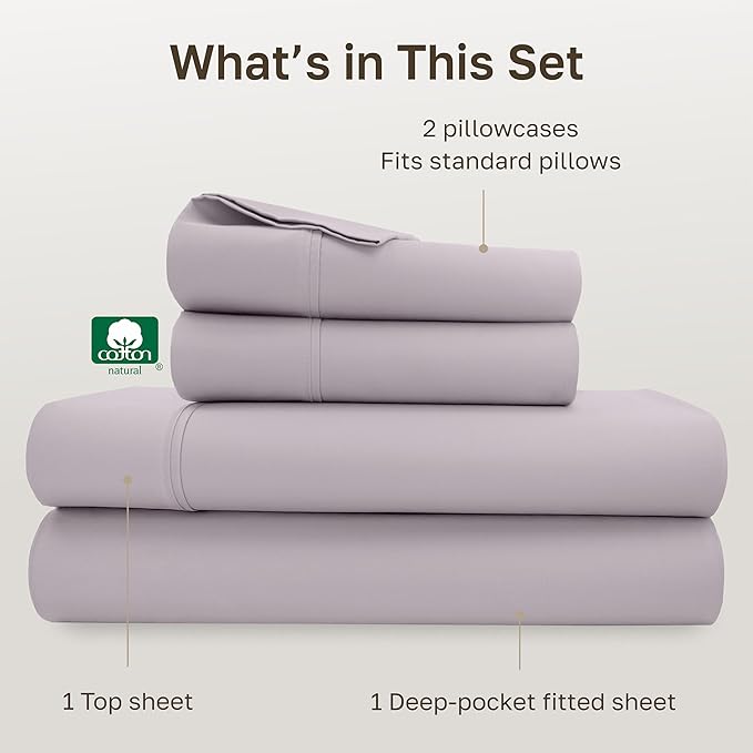 California Design Den Soft Full Size 100% Cotton Sheet Sets, 400 Thread Count - Image 4