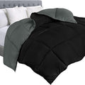 Utopia Bedding Queen Comforter Duvet Insert, Reversible Black/Grey Quilted by UTOPIABEDDING