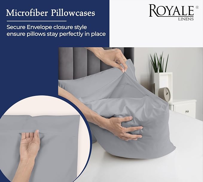 Royale Linens King Pillowcase Set of 2 - Image 5