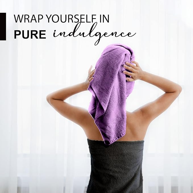 KAHAF COLLECTION 100% Cotton Bath Towels, 24x48 Pack of 6 Towels, Quick Dry - Image 5
