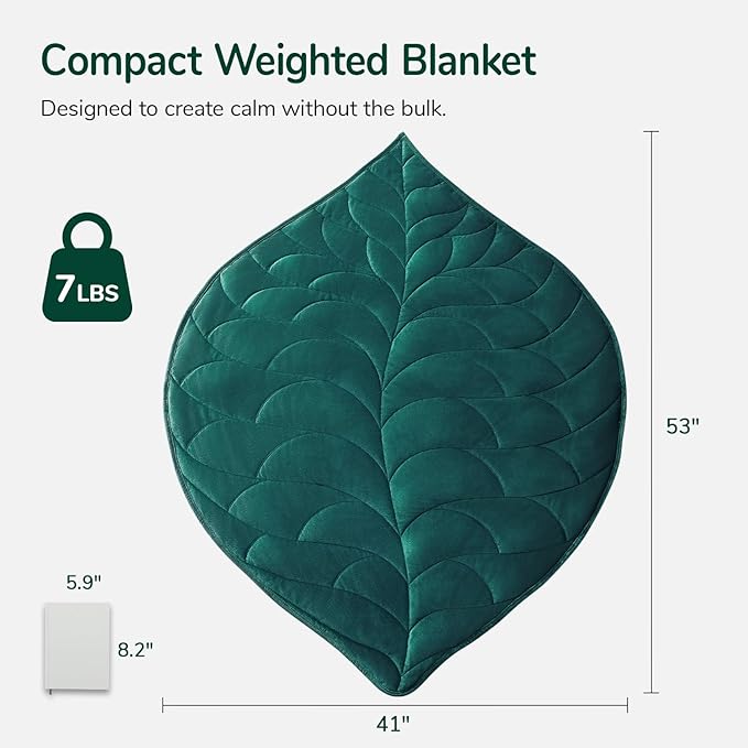 Kaisa Weighted Lap Blanket 7 lbs 41" x 53", Cozy Luxury Crystal Velvet Small - Image 4