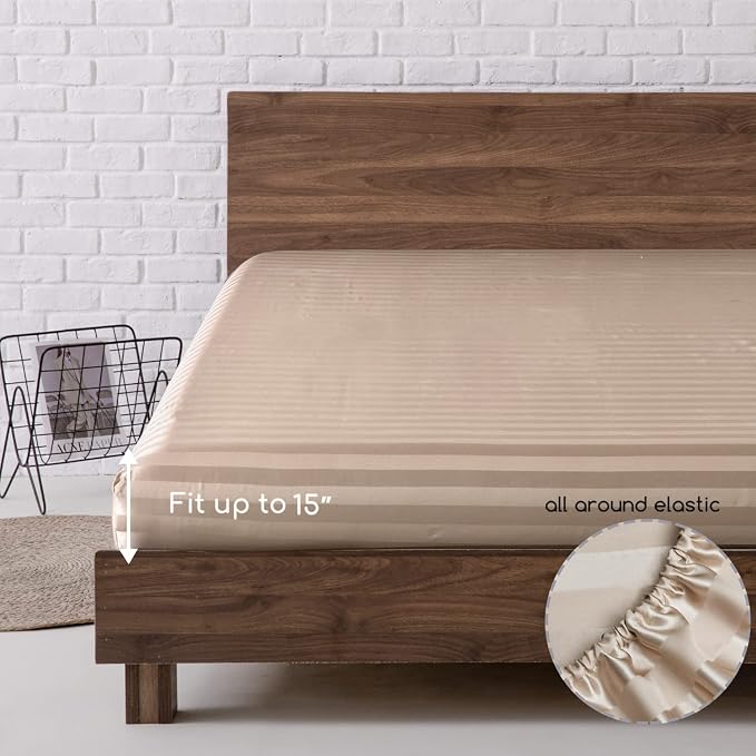 MR&HM Satin Bed Sheets, King Size Sheets Set - Image 5
