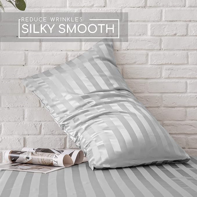 MR&HM Satin Bed Sheets, King Size Sheets Set - Image 4