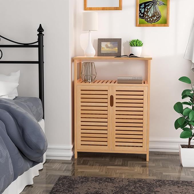 Bamboo Bathroom Storage Cabinet - Image 7