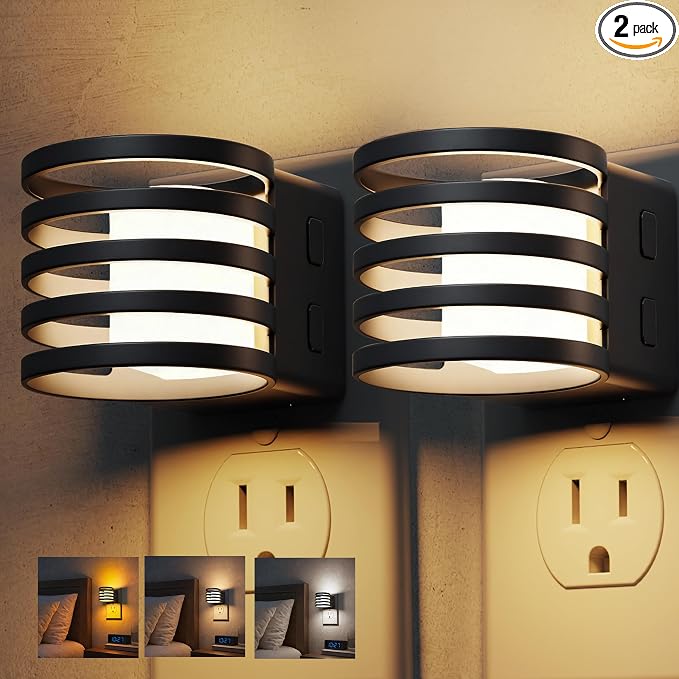 L LOHAS LED Night Light, 2 Pack 3CCT Night Lights Plug into Wall, by LLOHASLED
