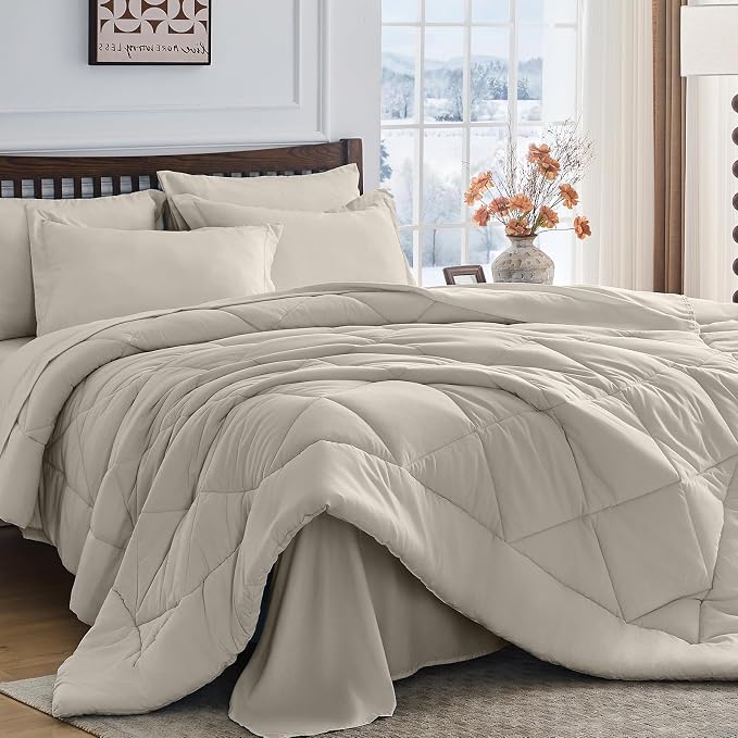 HEVUMYI Linen Twin Comforter Set by HEVUMYI