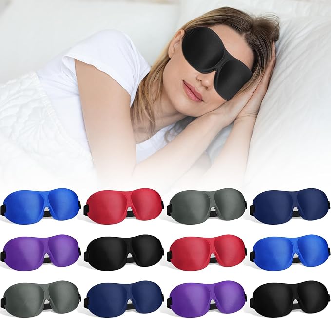 Bonuci 12 Pack Sleep Mask Blackout 3D Eye Mask - Image 2