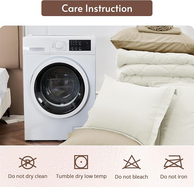 MUXHOMO 5 Pieces Twin XL Comforter Set, Reversible Bed in a Bag Twin XL Size - Image 9