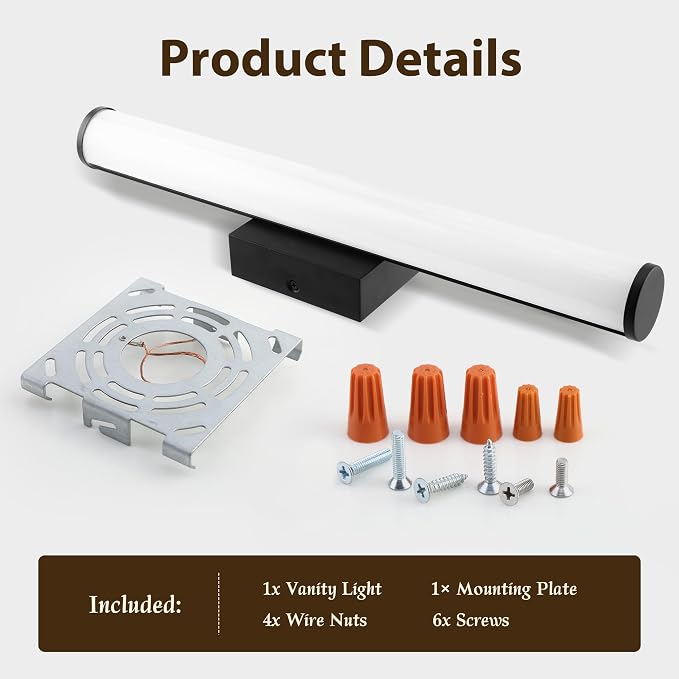 Bathroom Light Fixtures Over Mirror 22IN, 19W 5CCT Dimmable Modern Vanity Lights - Image 8