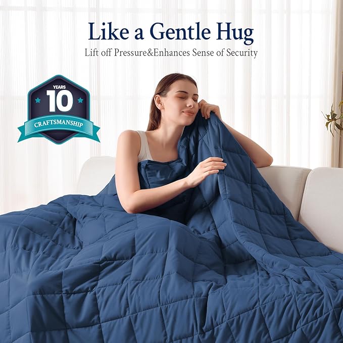 Topblan Weighted Blanket for Adults 12lbs, Soft Cooling Breathable Weighted - Image 2