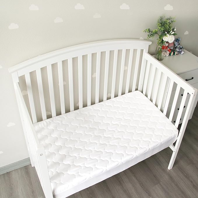 Crib Mattress Protector Sheets Fitted Waterproof Mattress Pad Cover, Noiseless - Image 5