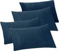 Elegant Comfort 4-PACK Solid Pillowcases 1500 Premium Hotel Quality Microfiber by ELEGANTCOMFORT