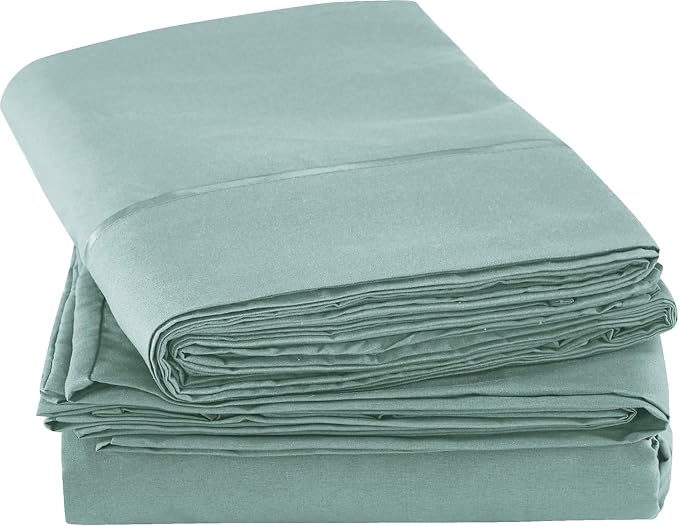 Mueller Luxury 6 PC Full Size Bed Sheets, Super Soft 1800, Deep Pocket up to - Image 8