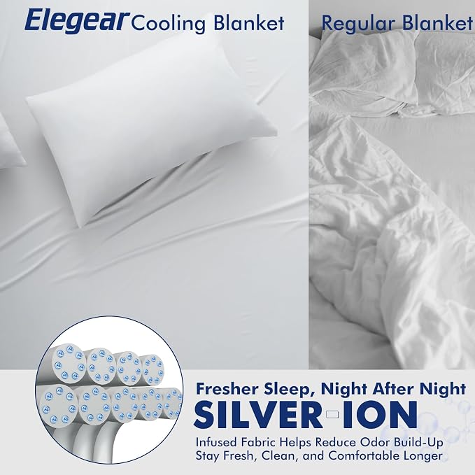 Elegear Cooling Blankets for Hot Sleeper Queen, Arc-Chill 3.0 Cool Fiber - Image 3