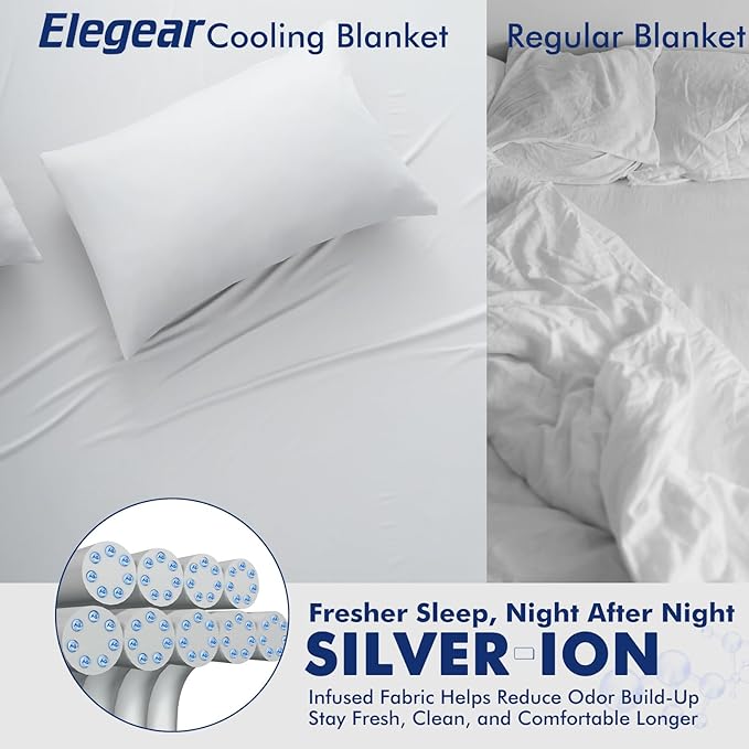 Elegear Cooling Blankets for Hot Sleeper Throw XL, Arc-Chill 3.0 Cool Fiber - Image 3