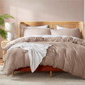 Nestl Khaki Duvet Cover King Size by Nestl
