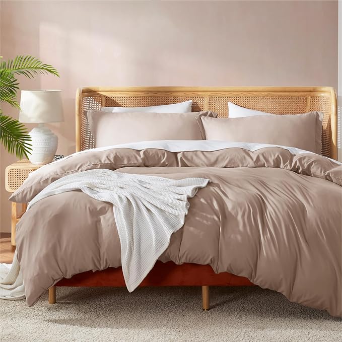 Nestl Khaki Duvet Cover King Size by Nestl