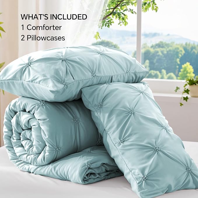 BEDELITE Dusty Blue Queen Comforter Set - Image 7