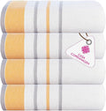 CASA COPENHAGEN White Bay 4Pcs 100% Egyptian Cotton Designer Hand Towels Gift by CASACOPENHAGEN