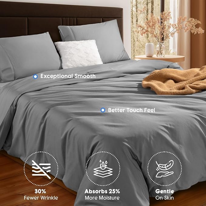 SONORO KATE 100% Egyptian Cotton Duvet Cover King Size, 1000 Thread Count - Image 6
