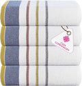 CASA COPENHAGEN White Bay 4Pcs 100% Egyptian Cotton Large Designer Towels Gift by CASACOPENHAGEN