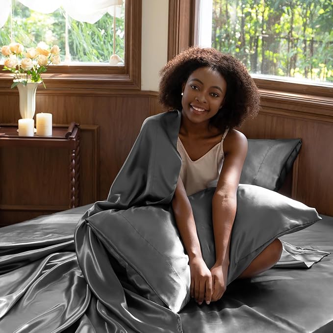 CozyLux Satin Sheets Full Size Sheets - Image 5